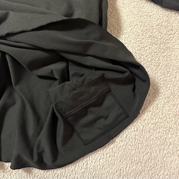 Prana Black Tally Faux Wrap Midi Knee Long Sleeve Dress - Picture 9 of 10